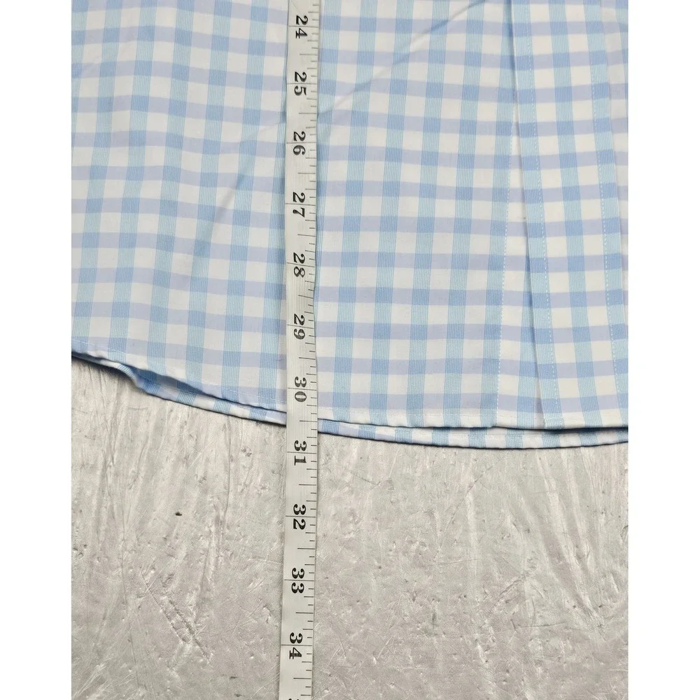 Jos. A. Bank Traveler's Collection Button‎ Down Shirt Mens Large Blue Check L/S